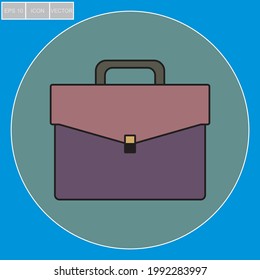 Briefcase vector icon. Business sign. eps 10