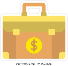Briefcase vector icon. Can be used for printing, mobile and web applications.