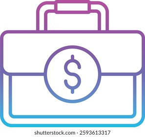 Briefcase vector icon. Can be used for printing, mobile and web applications.