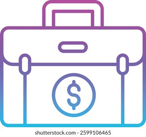 Briefcase vector icon. Can be used for printing, mobile and web applications.