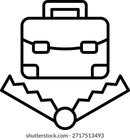 Icono de Vector de maletín. Se puede utilizar para aplicaciones de impresión, móviles y de Web.