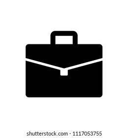 Briefcase vector icon, case symbol. Simple, flat design for web or mobile app