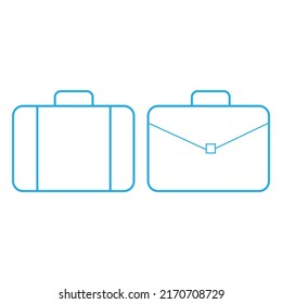 briefcase vector icon design, business suitcase finance, pack, leather