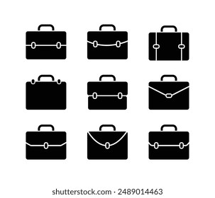 Briefcase vector icon design set