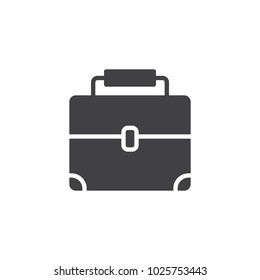 Briefcase vector icon. filled flat sign for mobile concept and web design. Suitcase simple solid icon. Symbol, logo illustration. Pixel perfect vector graphics