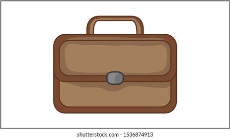 Briefcase vector icon. Vector flat icon. Illustration. Drawing.