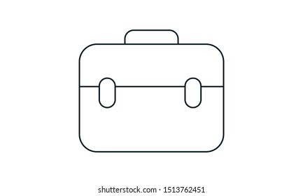 Briefcase vector icon. High quality logo for web site design and mobile apps. Vector illustration on a white background.
