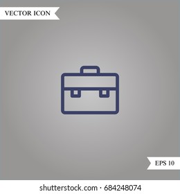 Briefcase vector icon, illustration symbol