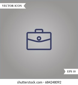 Briefcase vector icon, illustration symbol