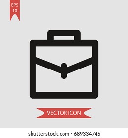 Briefcase vector icon, illustration symbol