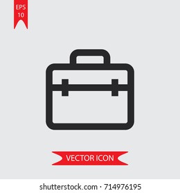 Briefcase vector icon, illustration symbol