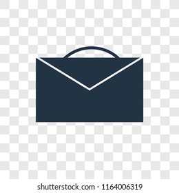 Briefcase vector icon isolated on transparent background, Briefcase logo concept
