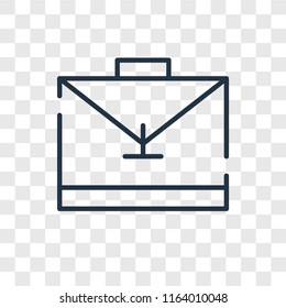 Briefcase vector icon isolated on transparent background, Briefcase logo concept