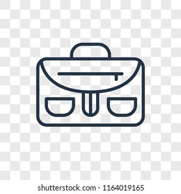 Briefcase vector icon isolated on transparent background, Briefcase logo concept