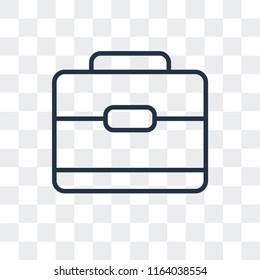 Briefcase vector icon isolated on transparent background, Briefcase logo concept