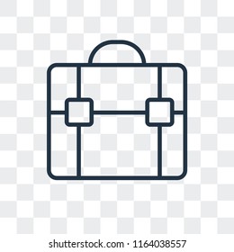 Briefcase vector icon isolated on transparent background, Briefcase logo concept