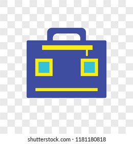 Briefcase vector icon isolated on transparent background, Briefcase logo concept