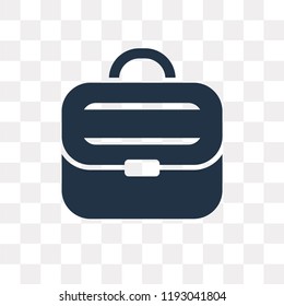 Briefcase vector icon isolated on transparent background, Briefcase transparency concept can be used web and mobile