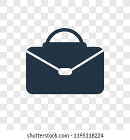 Briefcase vector icon isolated on transparent background, Briefcase transparency logo concept