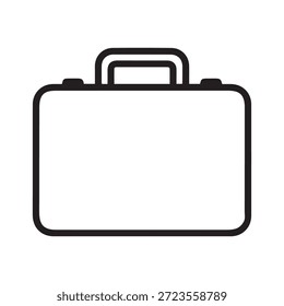 Aktentasche, Vektorsymbol einzeln auf weißem Hintergrund. Business-Tasche lineare Illustration.
