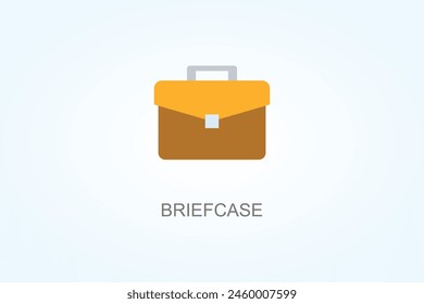 Briefcase Vector, Icon Or Logo Sign Symbol Illustration