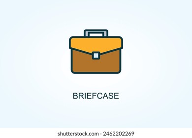 Briefcase Vector, Icon Or Logo Sign Symbol Illustration