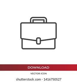 Briefcase vector icon in modern design style for web site and mobile app