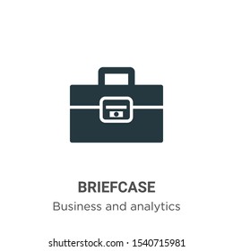 Briefcase vector icon on white background. Flat vector briefcase icon symbol sign from modern business and analytics collection for mobile concept and web apps design.