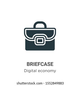 Briefcase vector icon on white background. Flat vector briefcase icon symbol sign from modern digital economy collection for mobile concept and web apps design.