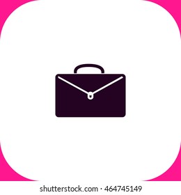 Briefcase vector icon on white background.