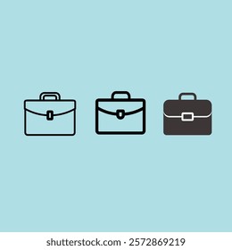 Briefcase Vector Icon Set, Clip Art And Graphics - Free Download