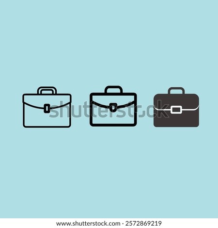 Briefcase Vector Icon Set, Clip Art And Graphics - Free Download