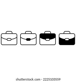 Conjunto de iconos de vector de maletín. colección de signos de ilustración de portafolios. Símbolo o logotipo de la bolsa.