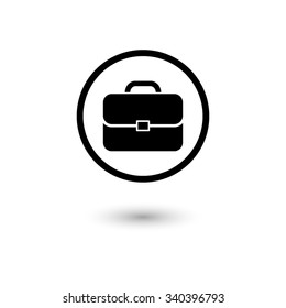 Briefcase - vector icon with shadow