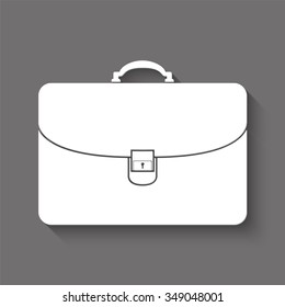 briefcase vector icon with shadow
