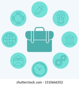 Briefcase vector icon sign symbol