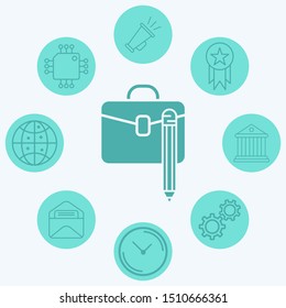 Briefcase vector icon sign symbol