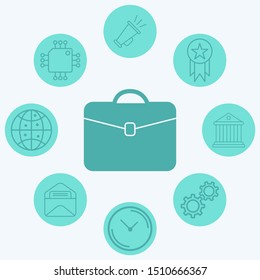 Briefcase vector icon sign symbol