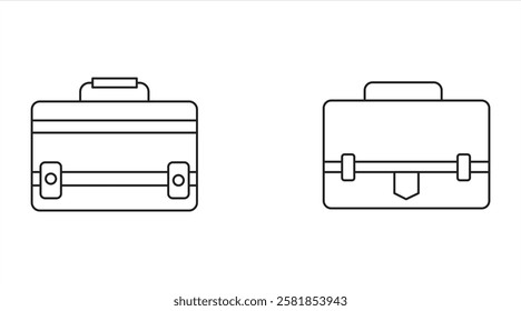 briefcase vector icon, Simple briefcase icon, Briefcase symbol, eps 10, isolated on white background, vector illustration.