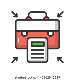 Briefcase vector icon which can easily modify or edit

