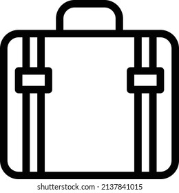 briefcase vector illustration isolated on a transparent background. storke vector icons for concept or web graphics.