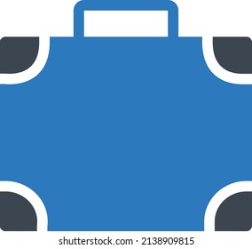 Vektorgrafik für eine Aktentasche einzeln auf transparentem Hintergrund. glyph-Vektorsymbole für Konzept- oder Web-Grafiken.