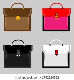 Briefcase Vector Illustration with multiple colors great for business project.