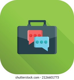 briefcase Vector illustration on a transparent background.Premium quality symmbols.Vector line flat icon for concept and graphic design.
