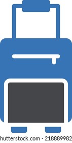 ilustración del vector de maletín sobre un fondo transparente. Símbolos de calidad superior. Iconos vectoriales de glifos para diseño de conceptos y gráficos. 
