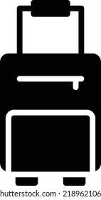 ilustración del vector de maletín sobre un fondo transparente. Símbolos de calidad superior. Iconos vectoriales de glifos para diseño de conceptos y gráficos. 
