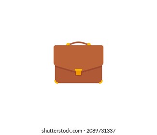 Briefcase vector isolated icon. Emoji illustration. Suitcase vector emoticon