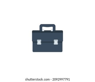 Briefcase vector isolated icon. Emoji illustration. Suitcase vector emoticon