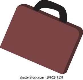 Vector de maletín aislado en fondo blanco. Gráficos de ilustraciones de libros para niños. Gráficos de vectores empresariales.