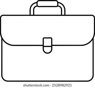 Briefcase vector line art image